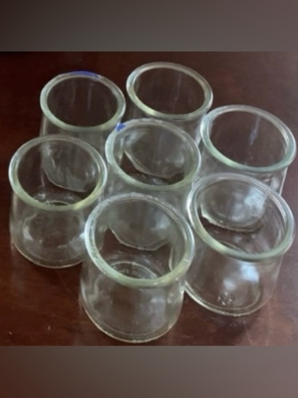Set of 10 Yoplait Oui Clear Glass Jars - Picture 3 of 5